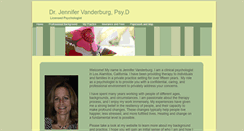 Desktop Screenshot of jennifervanderburgpsyd.com