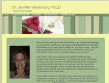 Tablet Screenshot of jennifervanderburgpsyd.com